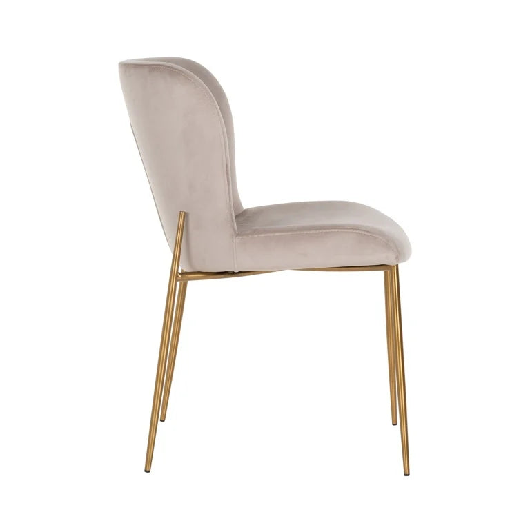 Odessa Dining Chair 101 with GOLD LEG.-Renaissance Design Studio