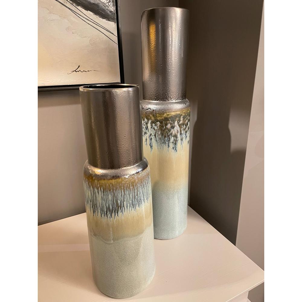 Ohio decorative earthenware vase-Renaissance Design Studio