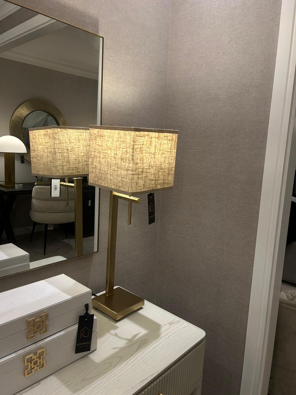 Oliver Table Lamp With Shade-Renaissance Design Studio