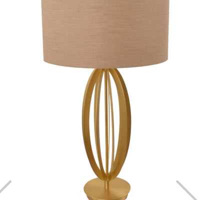 Olivia pale gold table lamp w shade