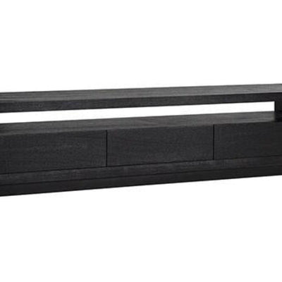 Ontario 3 drawer TV Media unit in black 185 cm