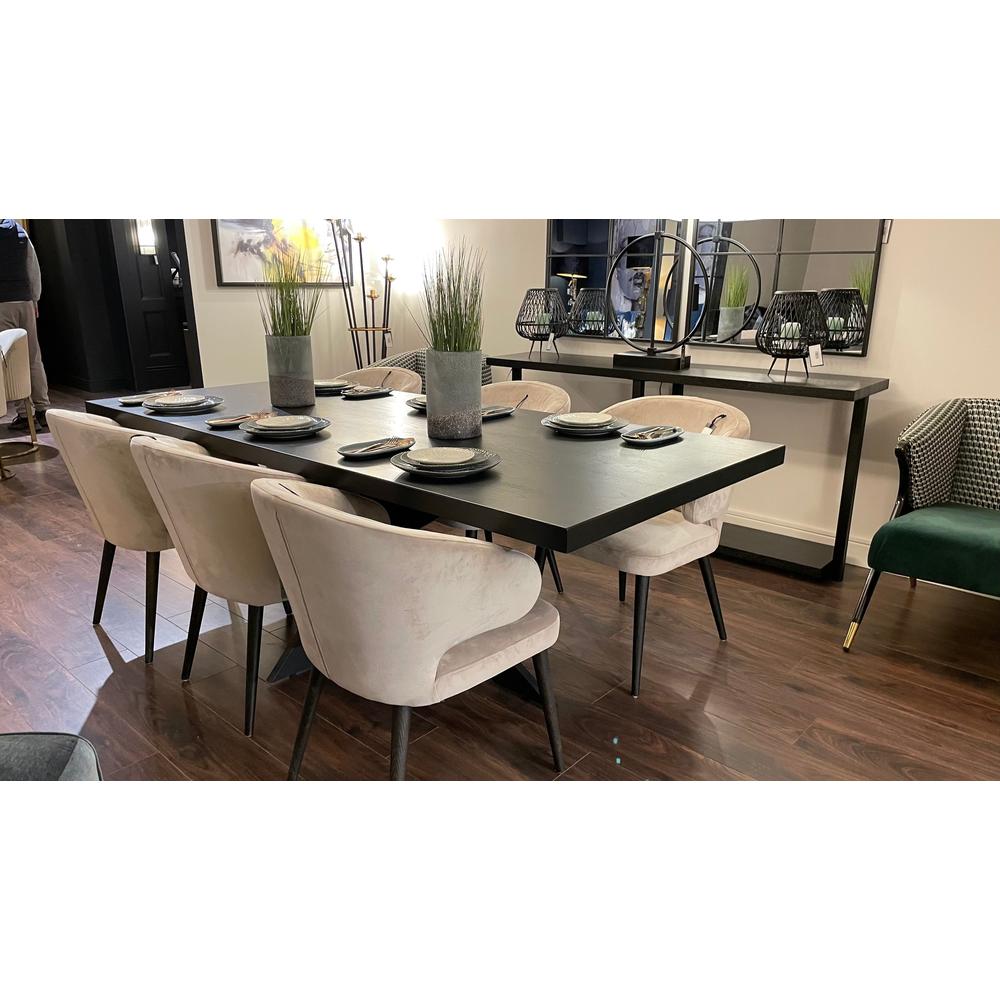 Ontario black Dining Table rectangle in 200 cm-Renaissance Design Studio