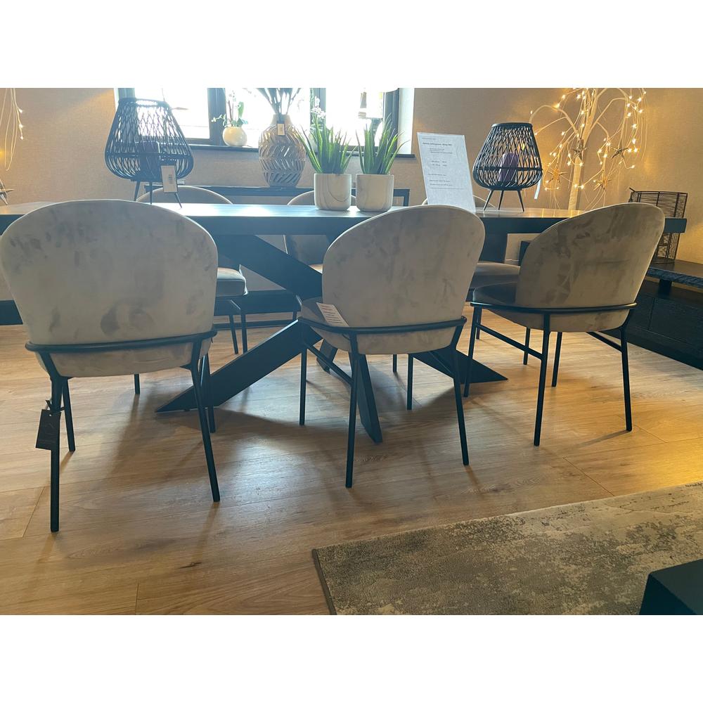 Ontario black Dining Table rectangle in 200 cm-Renaissance Design Studio