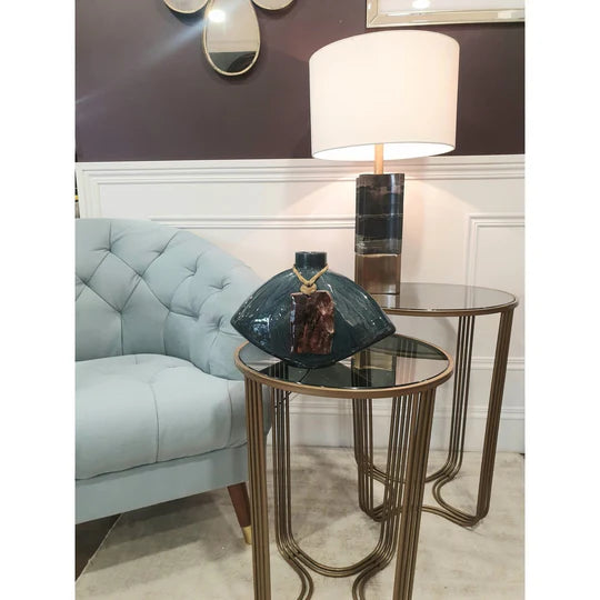 Oriana Black & Brass Table Lamp Reduced Limited Edition-Renaissance Design Studio