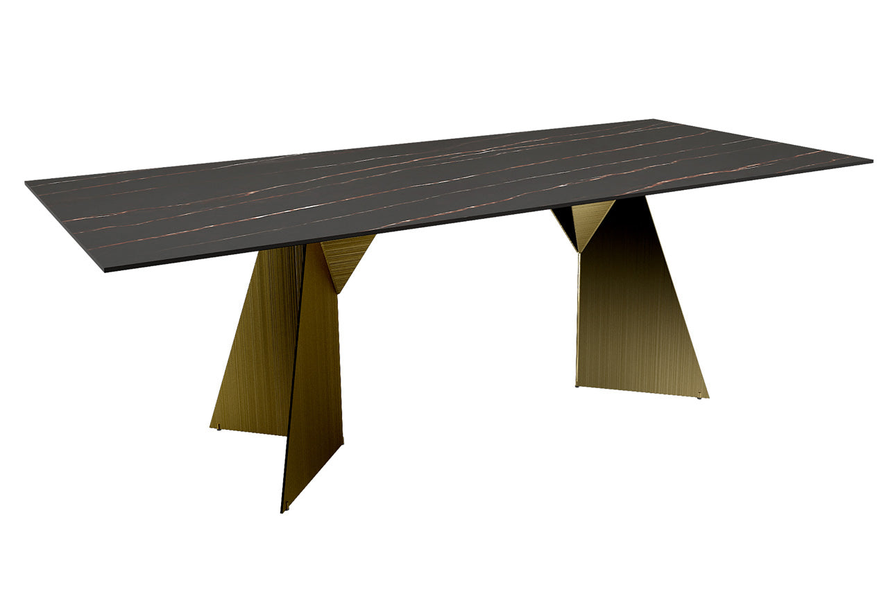 Orin Black Stone XL Dining Table 1800 Golden Black reduced-Renaissance Design Studio