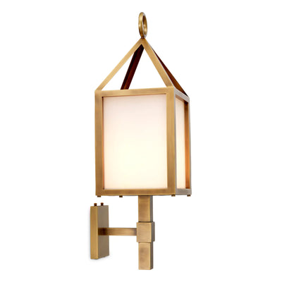 Outdoor Wall Lamp Riserva Antique brass finish by Eichholtz