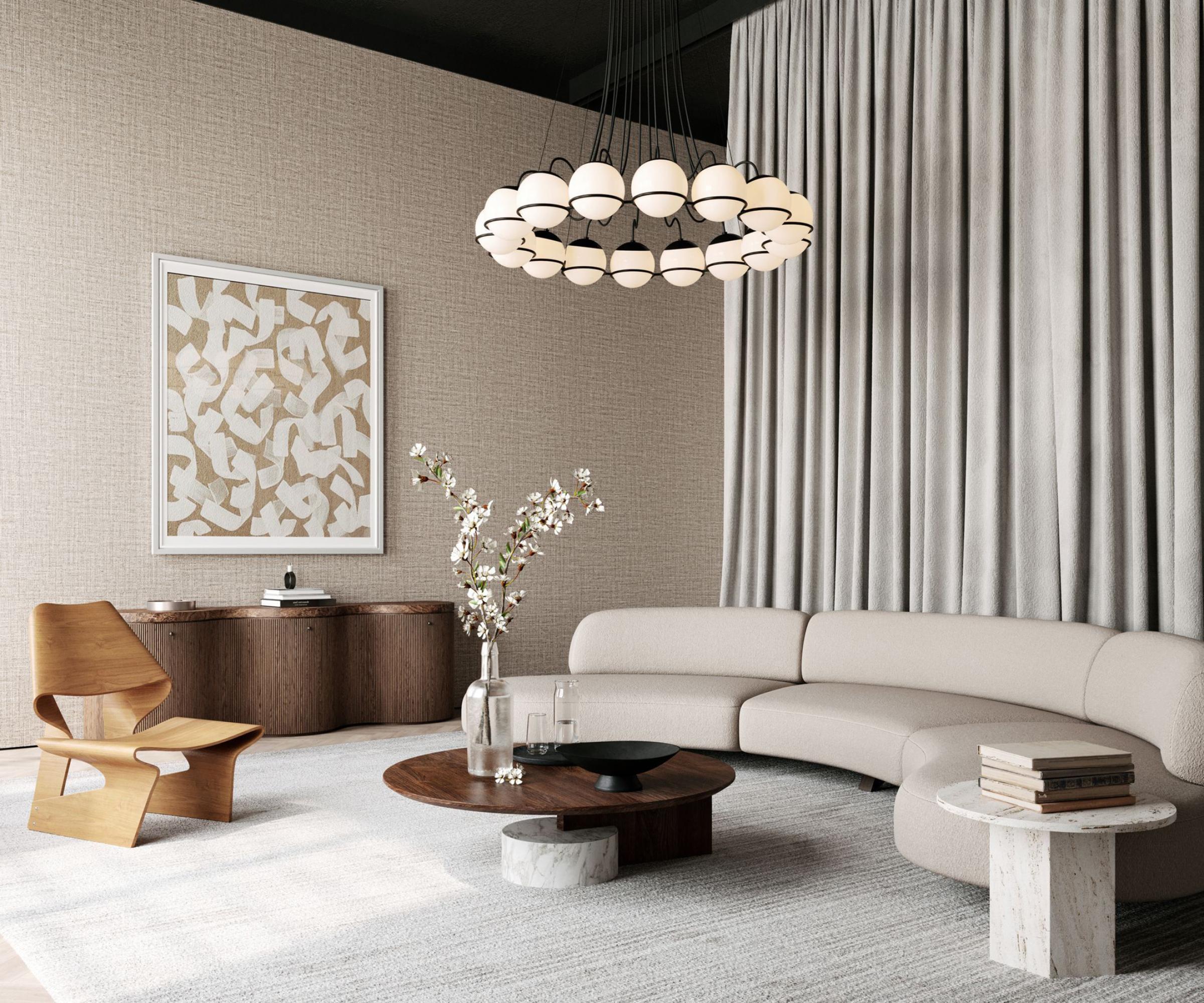 Ovillo Wallpaper by Arte-wallpaper-Renaissance Design Studio