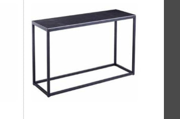 Oxford marbled stone console table in black-Renaissance Design Studio