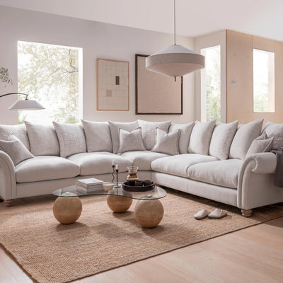 Paisley Pillowback large corner sofa custom made for you by Whitemeadow AFB