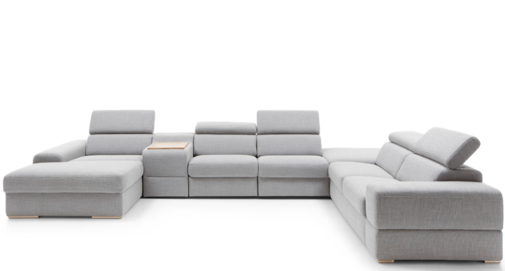 Palermo XL Cinema Sofa group with 2 electric recliners-recliner sofas-Renaissance Design Studio