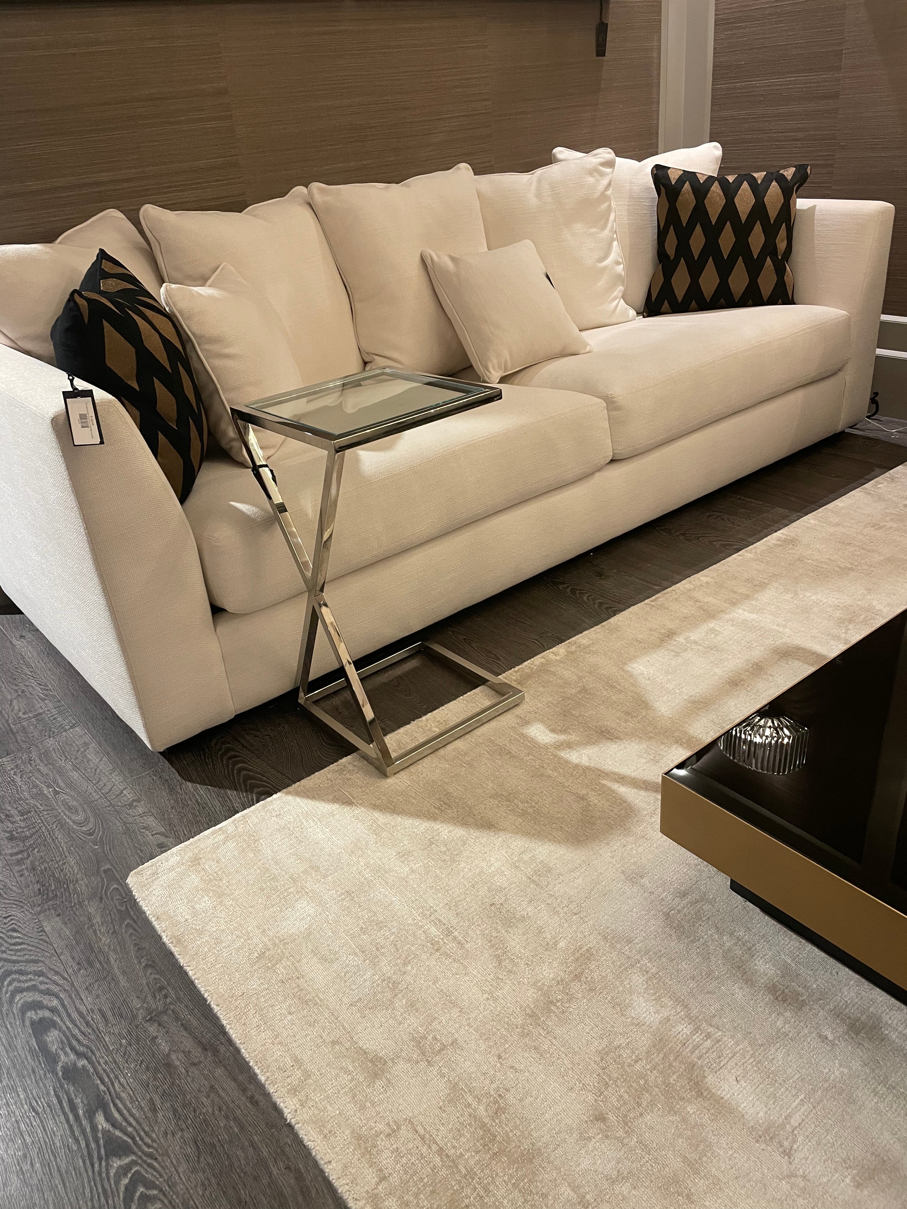 Paradise Brushed Gold Sofa Table-Renaissance Design Studio