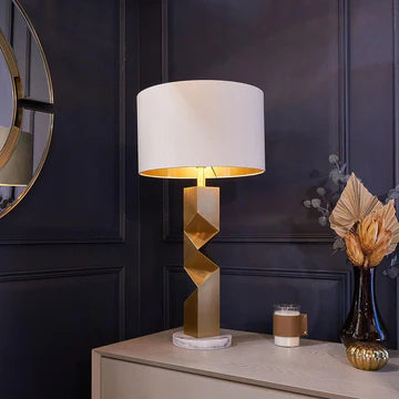 Parker gold  Table lamp with shade.