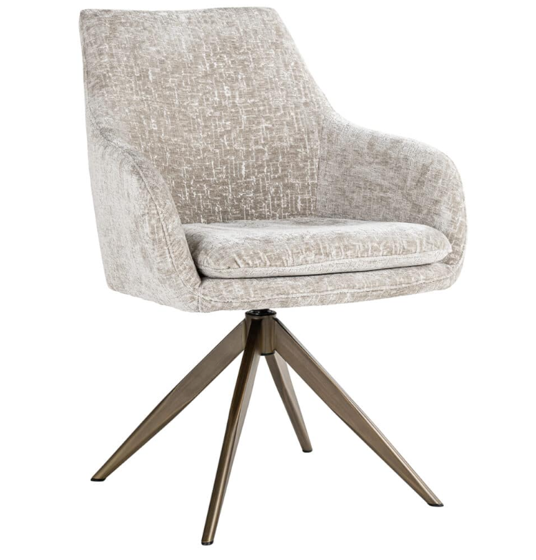 Pearl Swivel Dining Chair-Renaissance Design Studio