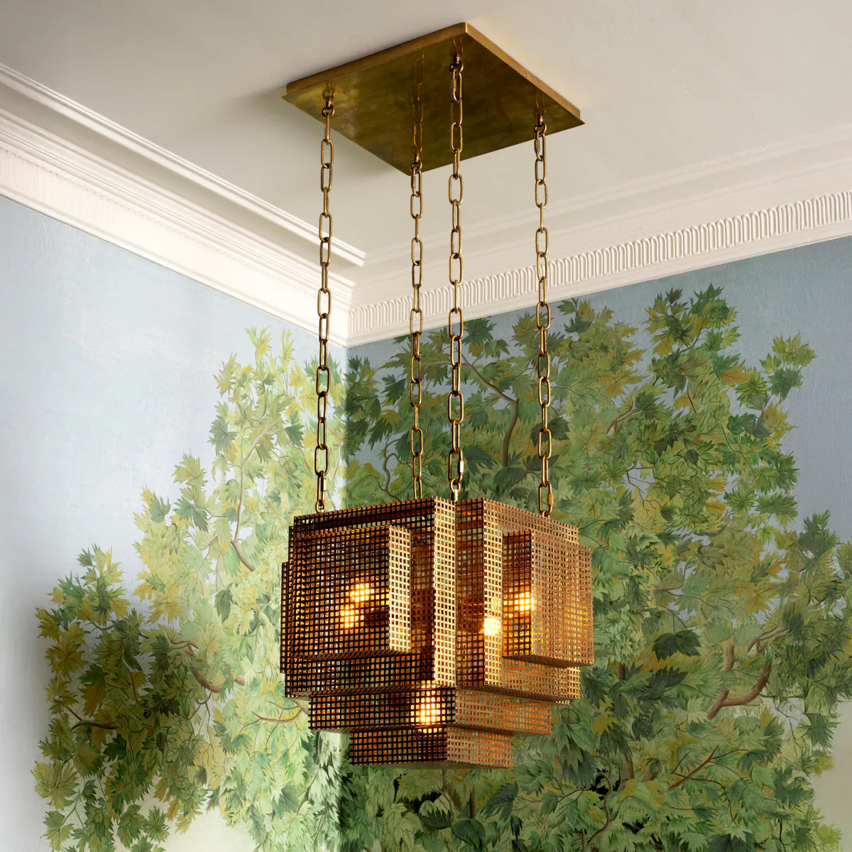 Pendant Geary Vintage brass by Eichholtz-Renaissance Design Studio