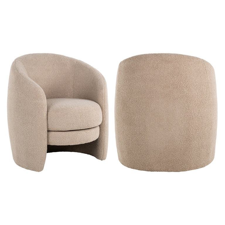 Penna furry chair in sand colour by Richmond .-Renaissance Design Studio