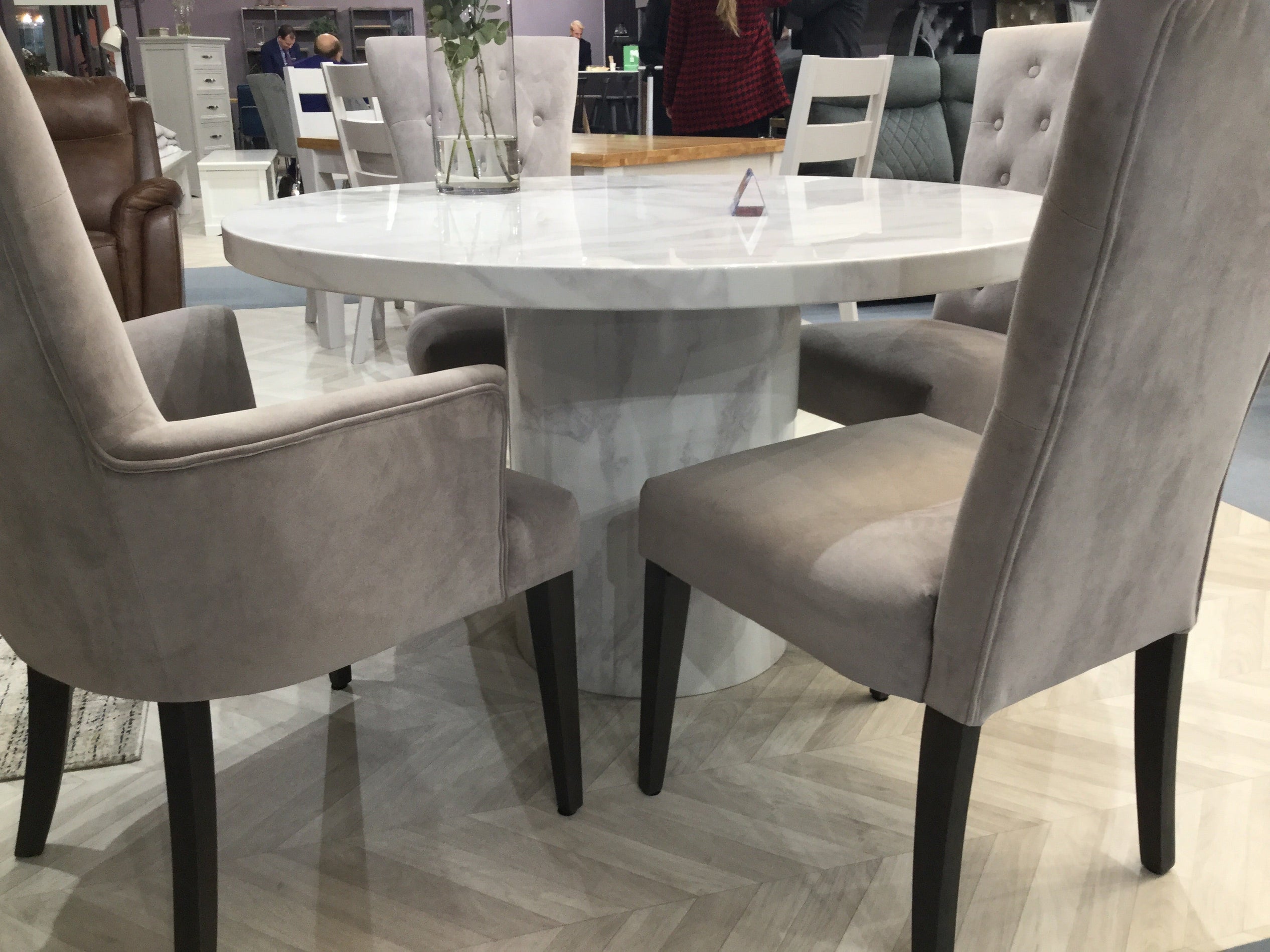 Pennridge dining chair velvet charcoal-Renaissance Design Studio