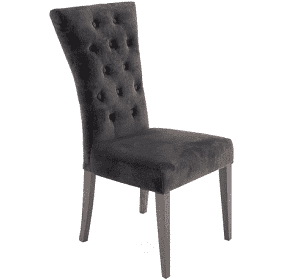 Pennridge dining chair velvet charcoal-Renaissance Design Studio