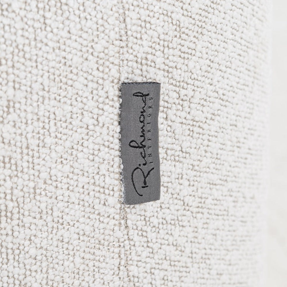 Pouffe Emma White Bouclé discontinued-Renaissance Design Studio