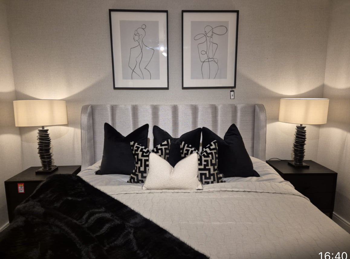 Prada bed in superking in Designer fabric Endless Shell Save 20% today-bed-Renaissance Design Studio