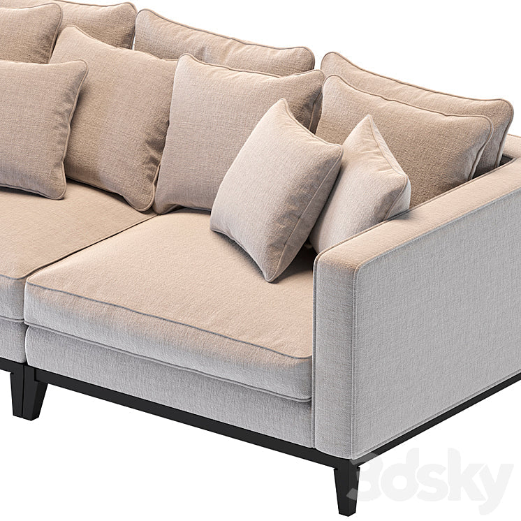 Príncipe Designer sofa with 2 armchair with wooden plinth by Eichholtz Save up to 37.5%-Sofa-Renaissance Design Studio