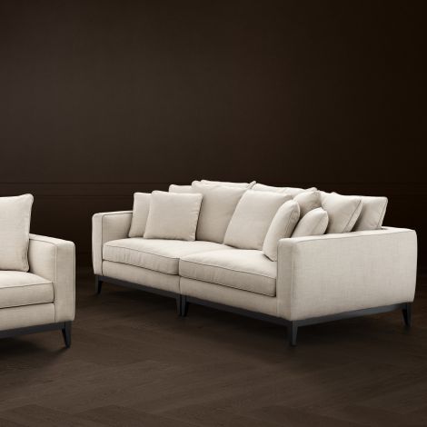 Príncipe Designer sofa with 2 armchair with wooden plinth by Eichholtz Save up to 37.5%-Sofa-Renaissance Design Studio