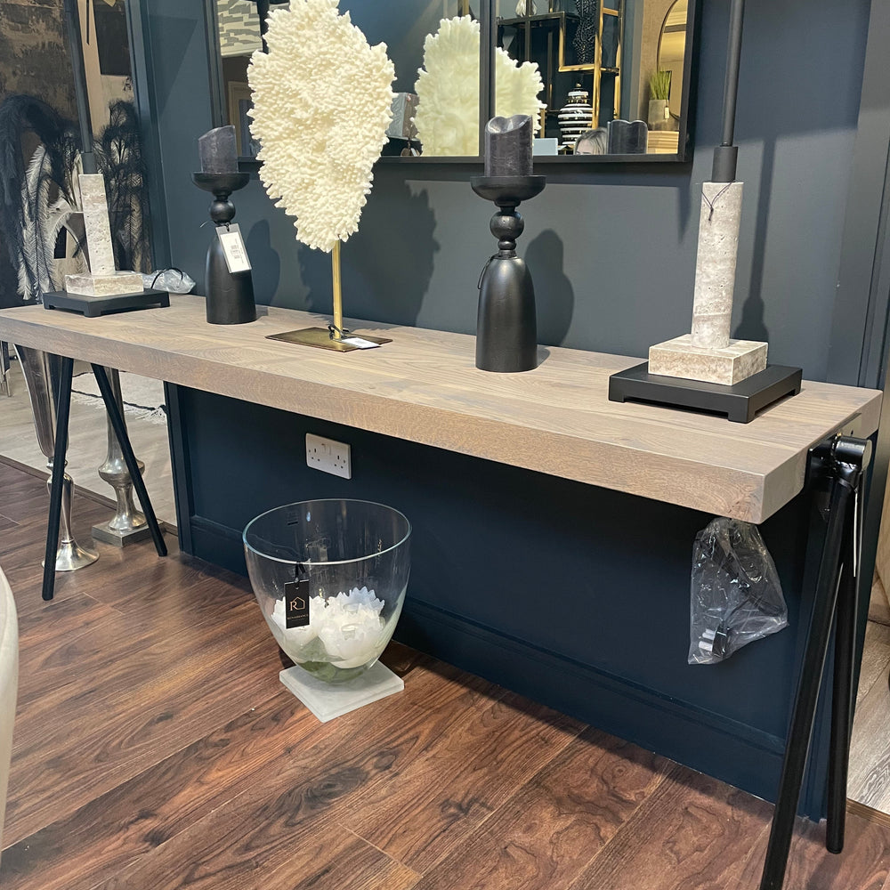 Provence Fly solid wood contemporary console table in colour of choice