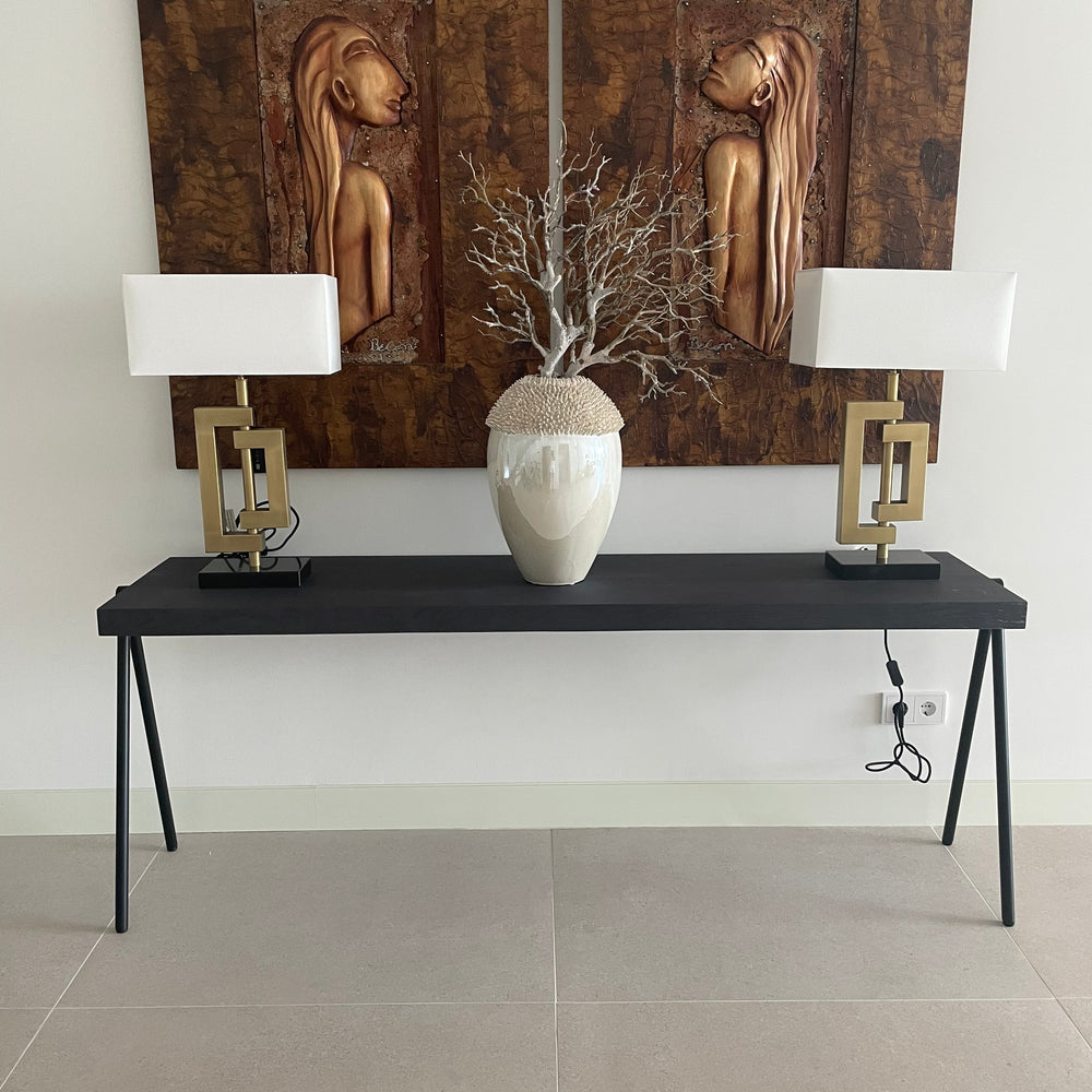 Provence Fly solid wood contemporary console table in colour of choice