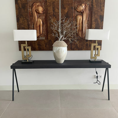 Provence Fly solid wood contemporary console table in colour of choice