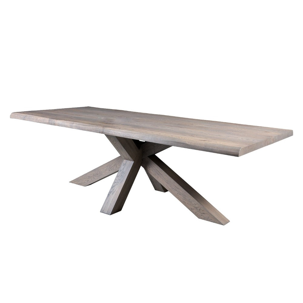 Provence XL solid oak dining table ex showroom live edge extra wide 240 x 110 cm-Renaissance Design Studio