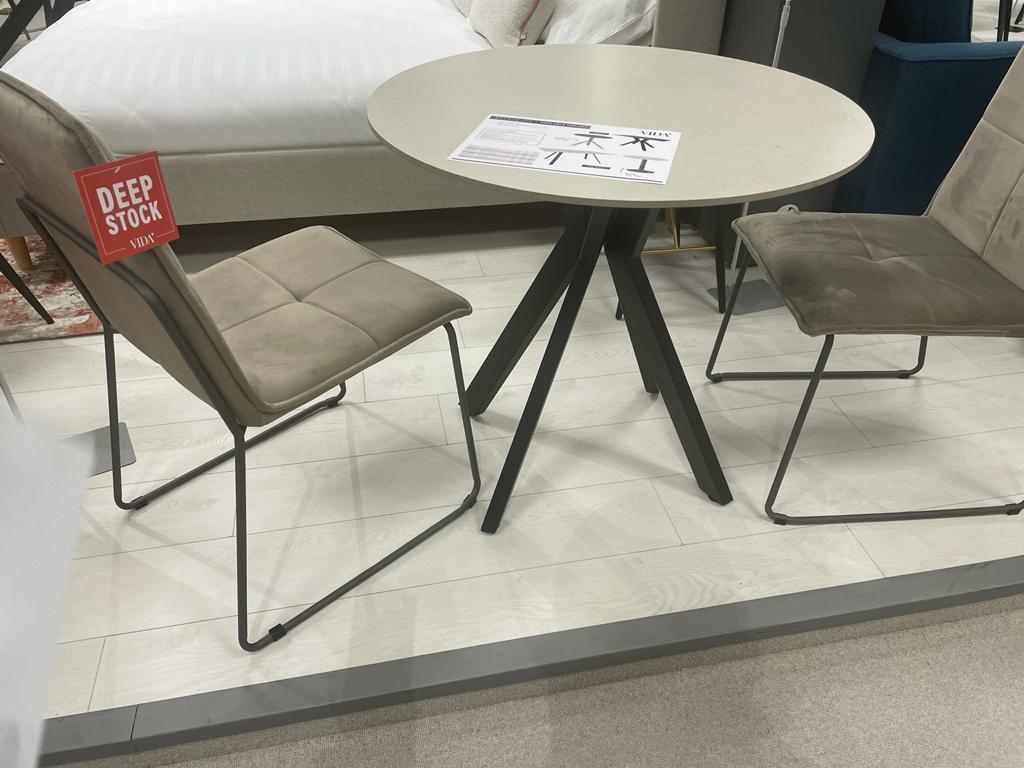 Quinn round white bistro table-Dining table-Renaissance Design Studio