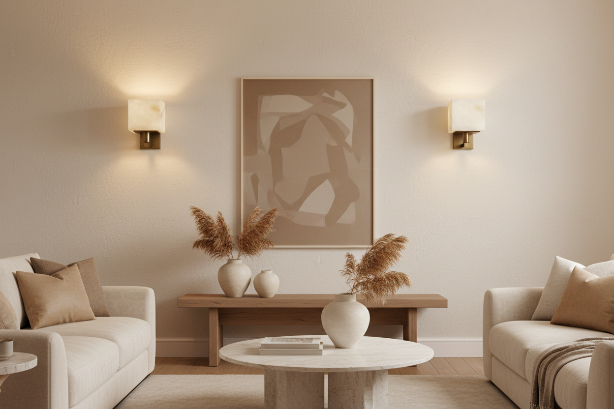 Radley Wall Light With Alabaster On Muted Bronze by rva