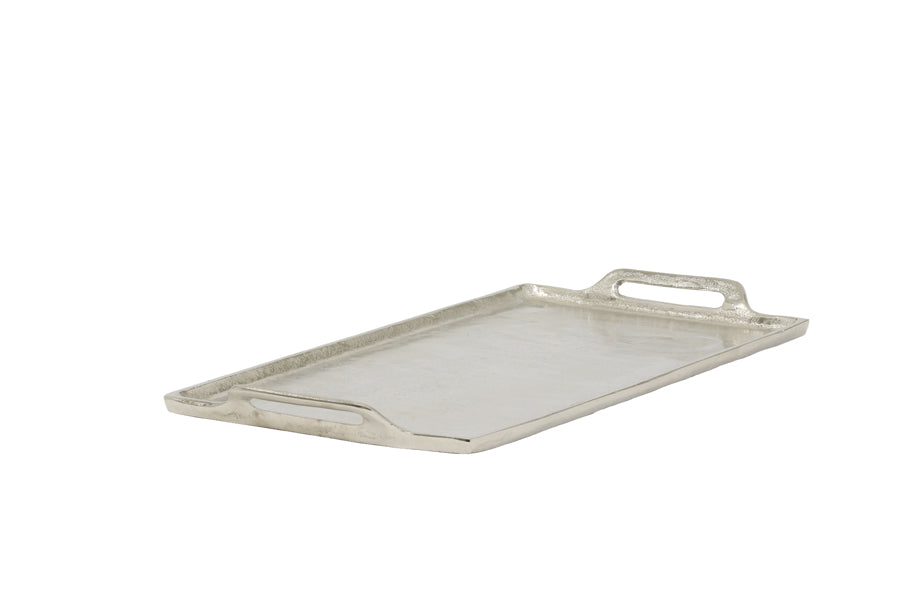 Raw Nickel Tray with Handle-Renaissance Design Studio