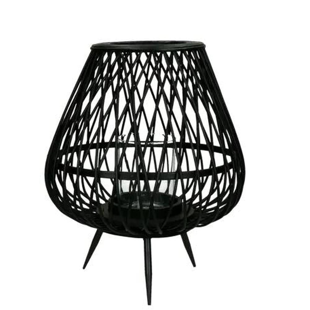 Reduced TODAY Bamboo Black hurricane Lantern-Renaissance Design Studio