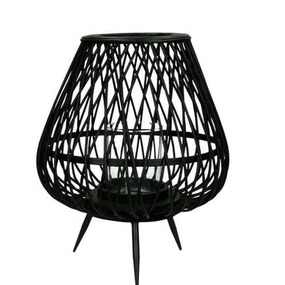 Reduced TODAY Bamboo Black hurricane Lantern