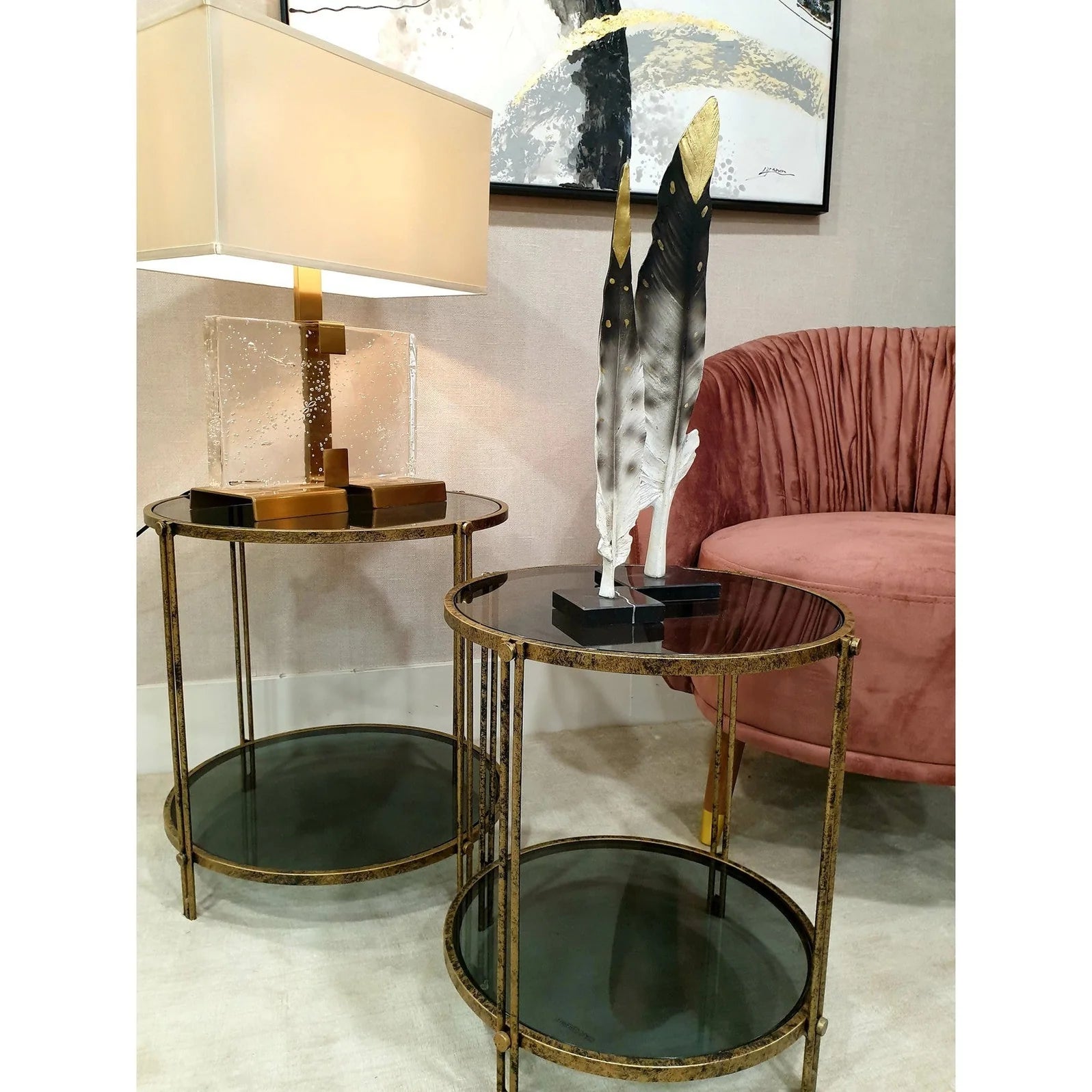 Renaissance 3 Nest of side Tables - Set of 2-Side table-Renaissance Design Studio