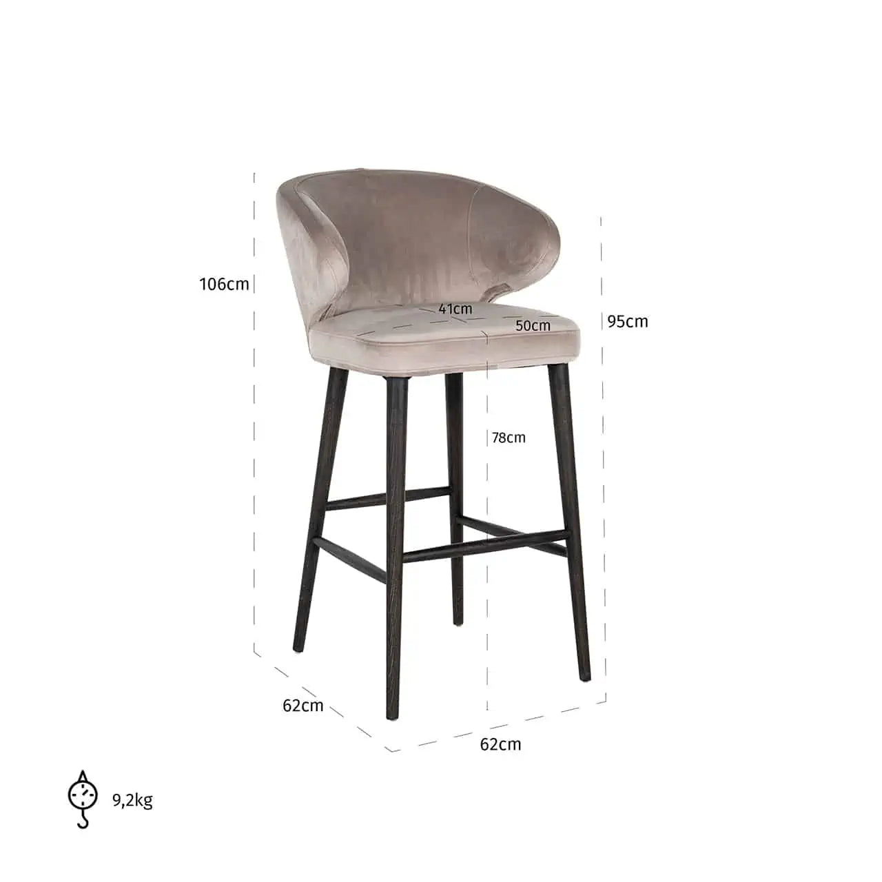 Renaissance Contemporary Chelsea Custom made Counter stool USE OTHER LISTING-Renaissance Design Studio