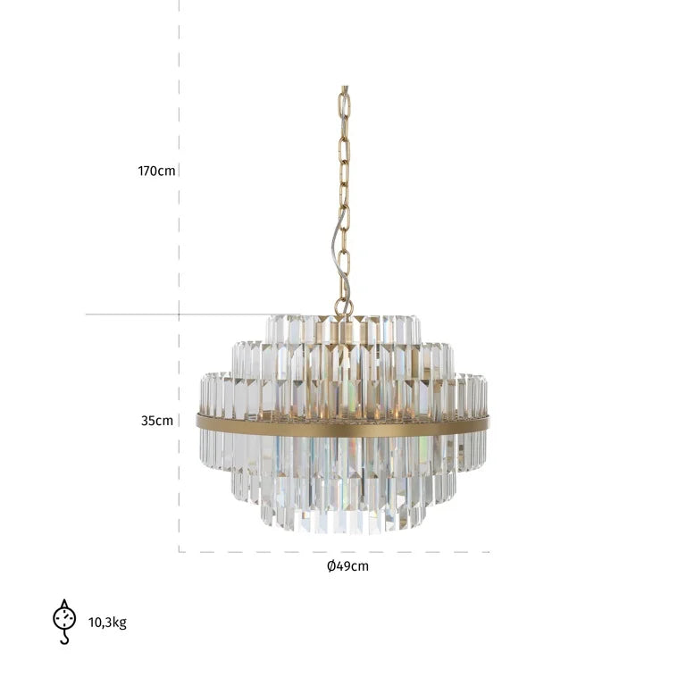 Renaissance Davina Brushed Gold Chandelier In 3 Sizes - Reduced Price-Renaissance Design Studio