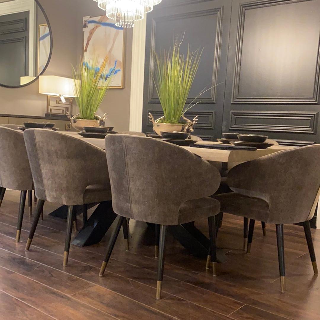 Renaissance Provence extra wide Bespoke 6cm of solid oak with live edge Dining Table ex display 300 x 120 cm-Renaissance Design Studio