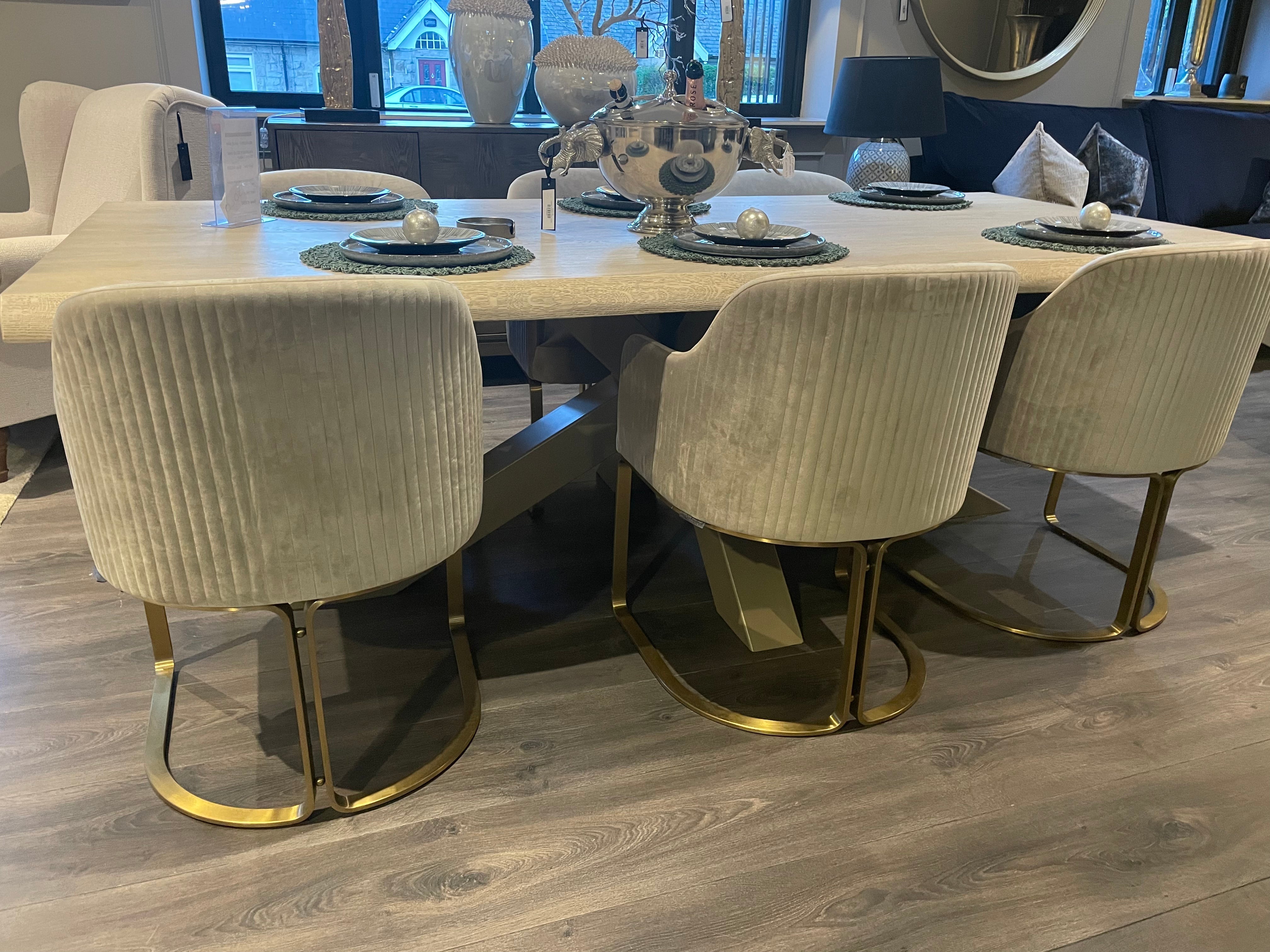 Renaissance Provence extra wide Bespoke 6cm of solid oak with live edge Dining Table ex display 300 x 120 cm-Renaissance Design Studio