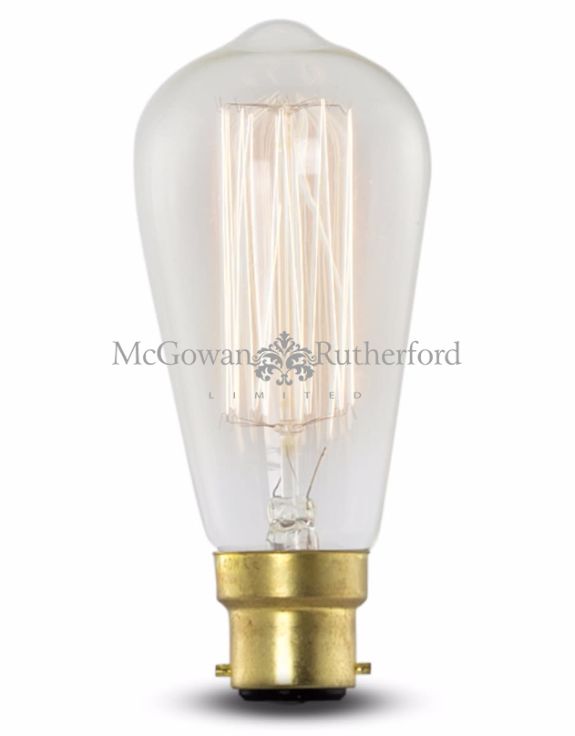 RETRO SQUIRREL CAGE/TEAR DROP BULB (B22 40W)-Renaissance Design Studio