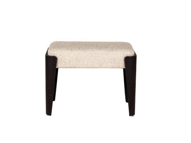 Rhonda dressing table stool in ebony-Renaissance Design Studio