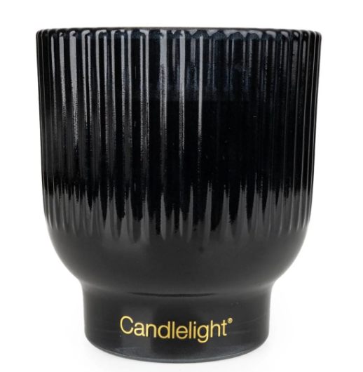 Ridged Footed Glass Candle - Pineapple & Coconut-Renaissance Design Studio