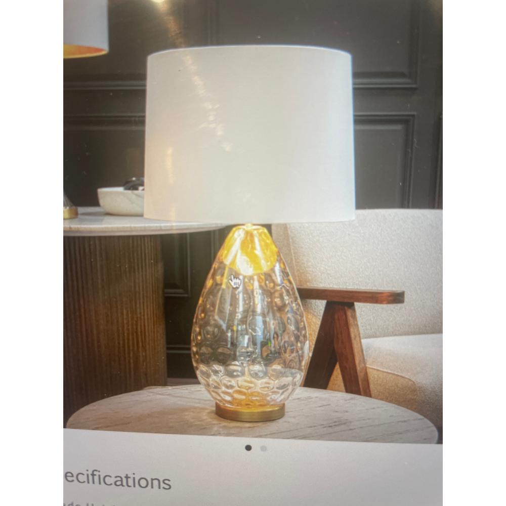 Riom Cognac Glass Table Lamp By RV Astley - Reduced To Clear-Renaissance Design Studio