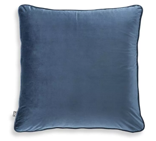 Roche Blue Velvet Cushion by Eichholtz.-Scatter cushions-Renaissance Design Studio