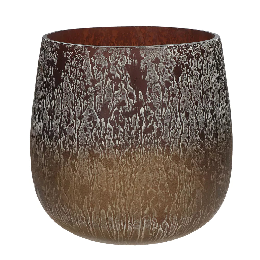 ROCK flower pot glass DIA 25 x H 25 cm mix of colours-Renaissance Design Studio