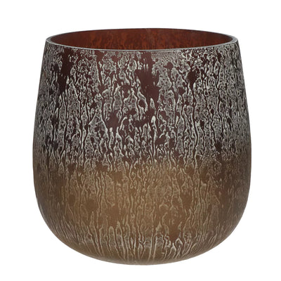 ROCK flower pot glass DIA 25 x H 25 cm mix of colours