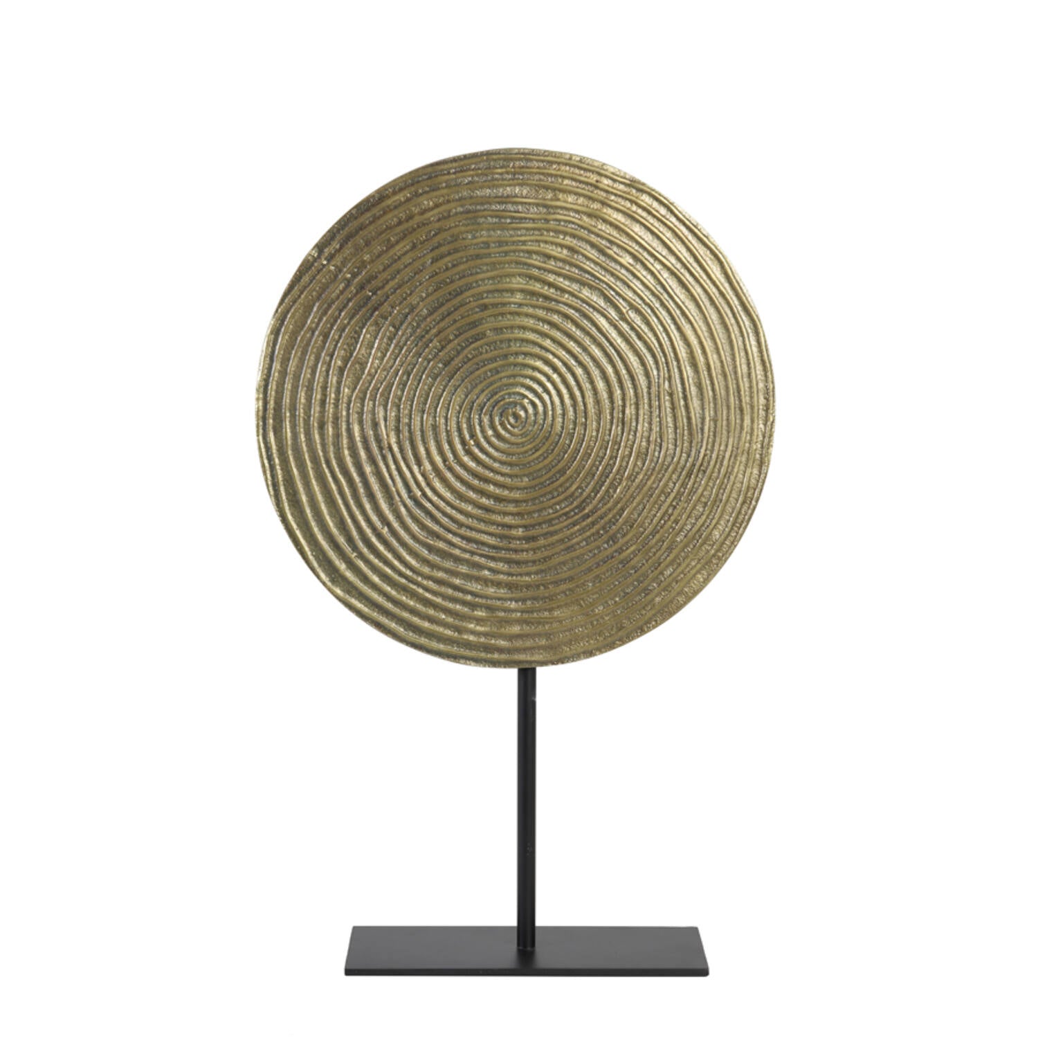 Roddy Bronzed Gold Disc On Stand - 2 sizes-Renaissance Design Studio