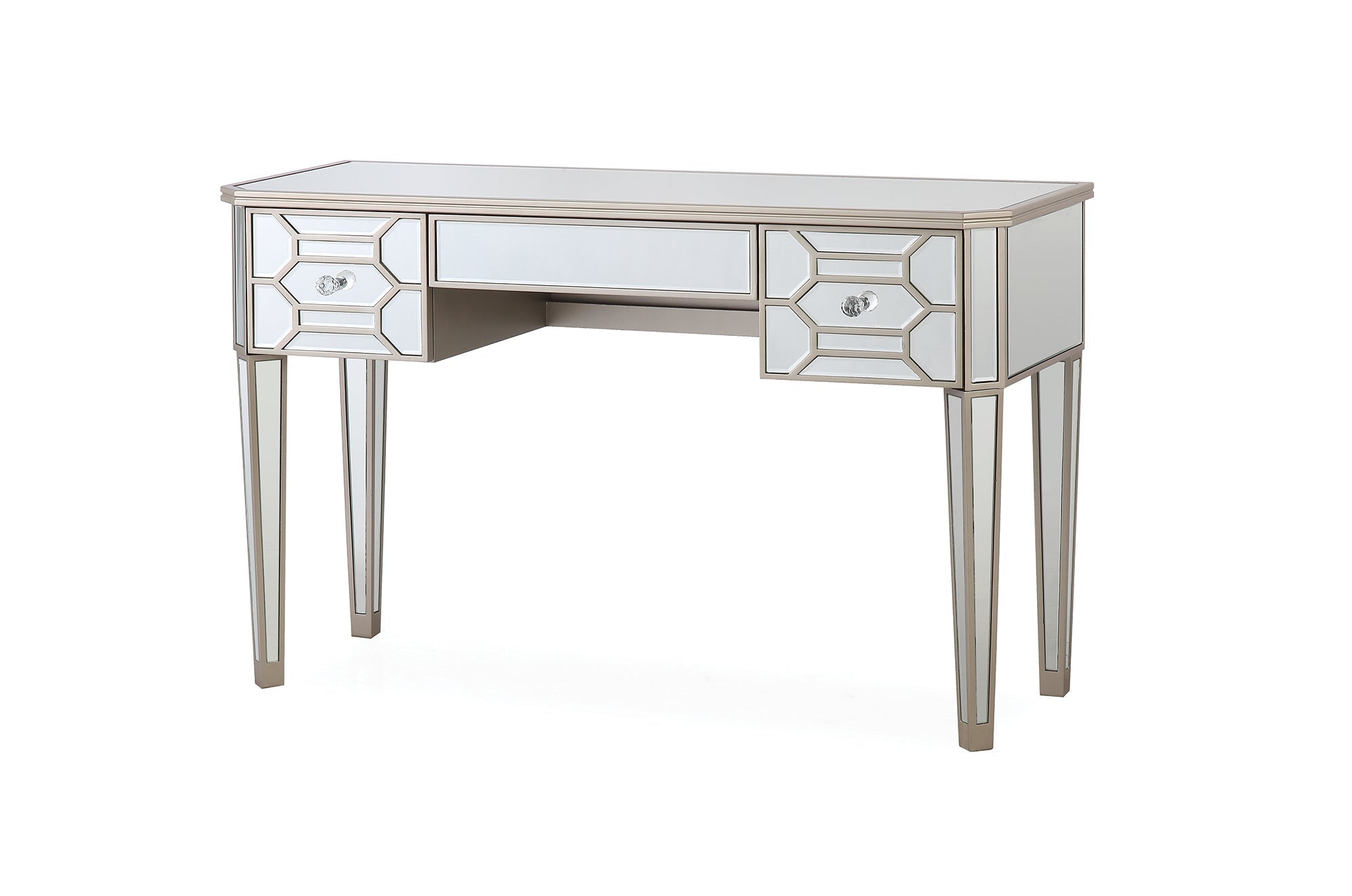 Rosemary Dressing Table With 3 Drawers Gold-Renaissance Design Studio