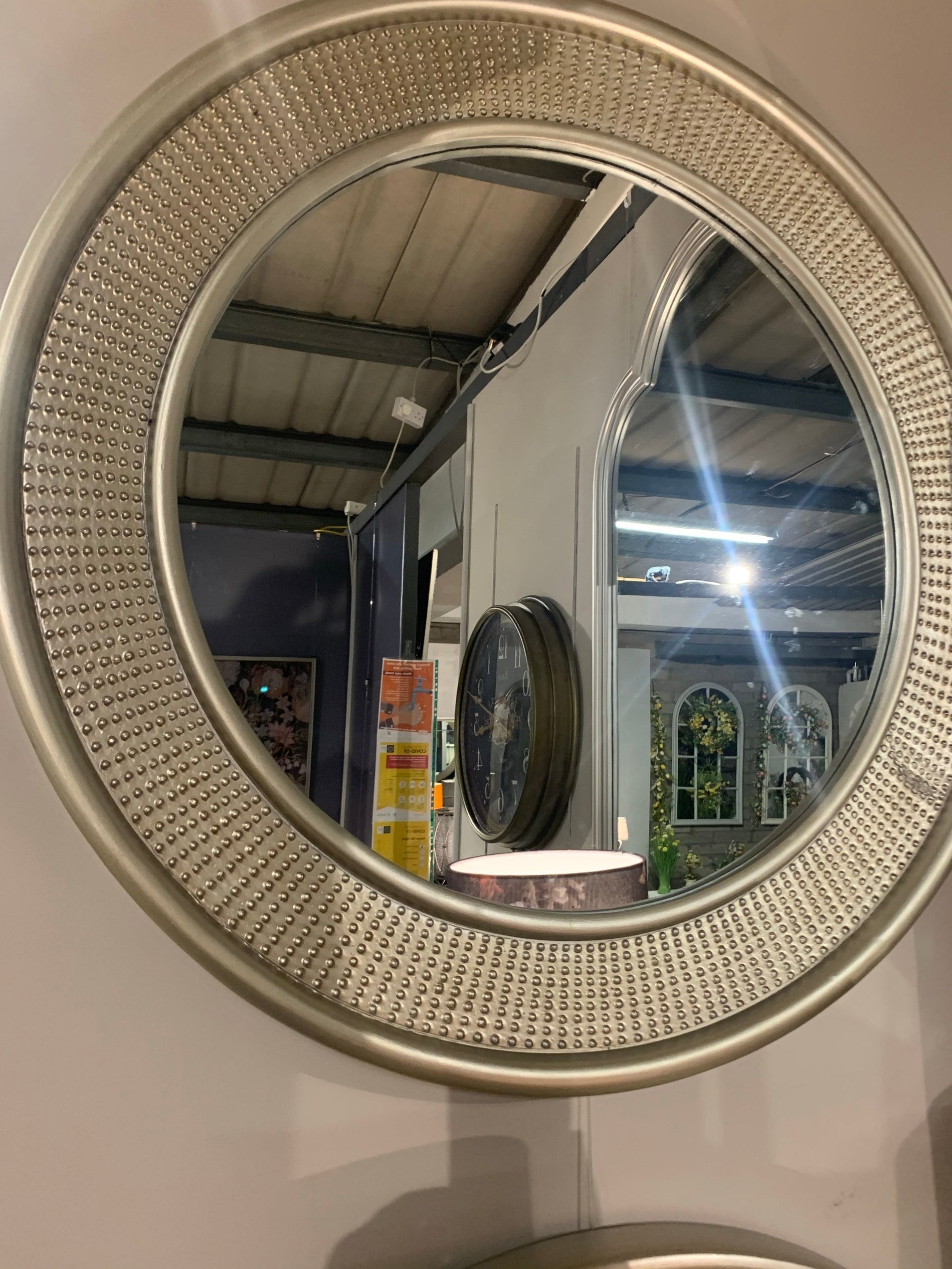 Round Bellamy mirror reduced-Renaissance Design Studio