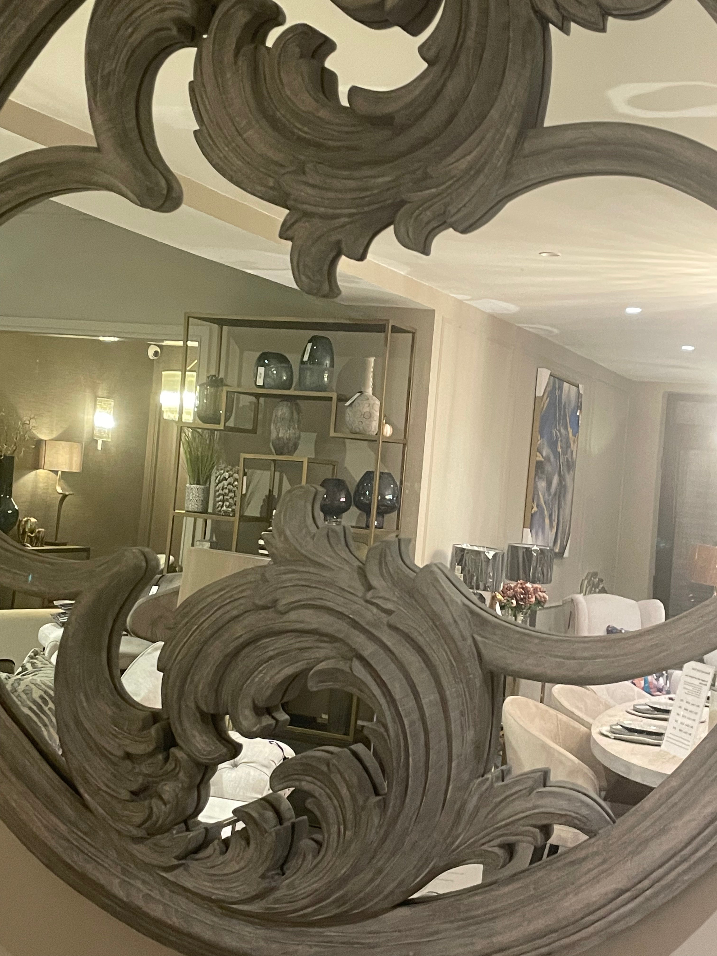 Roxborough Mirror hand carved 120 cm mirror Last One-Renaissance Design Studio